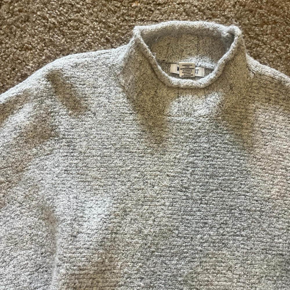 william rast gray turtleneck sweater